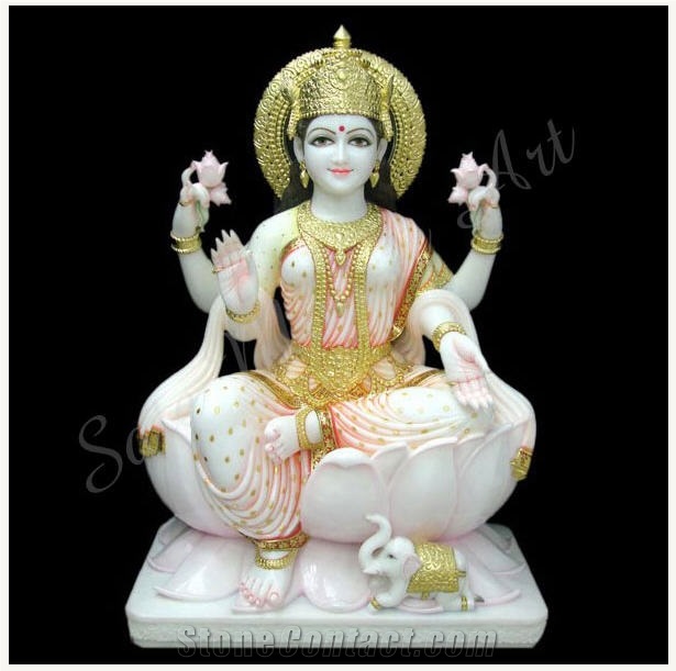 Laxmi Ji Statues, Rajnagar White Marble Statues