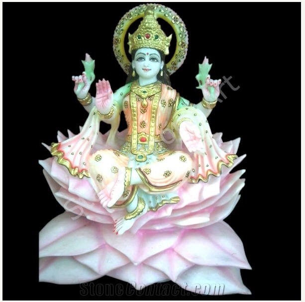 Laxmi Ji Statues, Rajnagar White Marble Statues