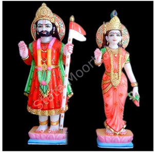 Ramdev Baba Indian God Statues, Banswara White Marble Statues