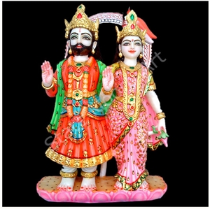 Ramdev Baba Indian God Statues, Banswara White Marble Statues