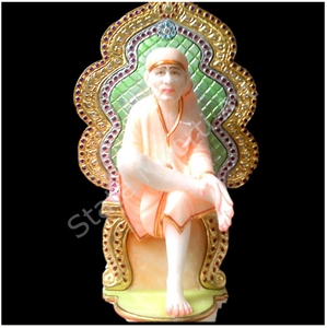 Sai Baba God Statues, Makrana Albeta White Marble Statues Sai Baba God Statues, Makrana Albeta White Marble Statues