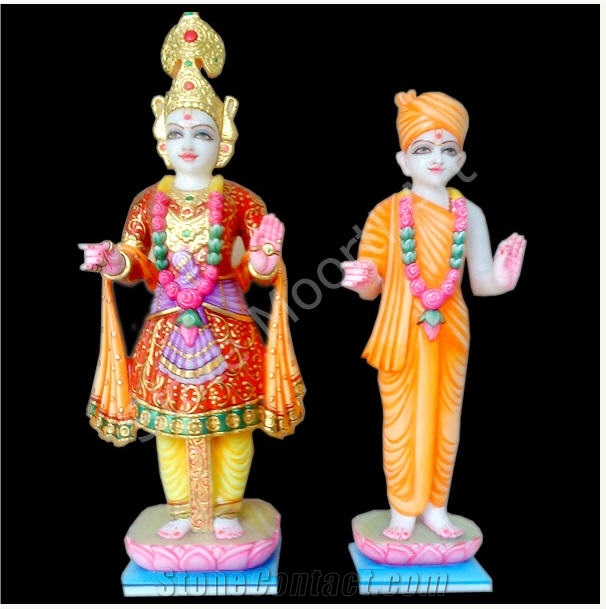Swami Narayan God Statues, Indo Italian White Marble Statues
