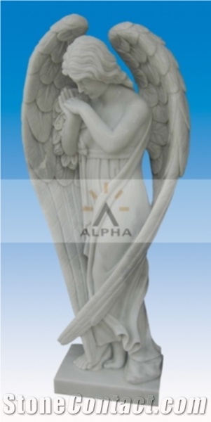 Angel Statue, White Marble Statue