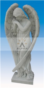 Angel Statue, White Marble Statue