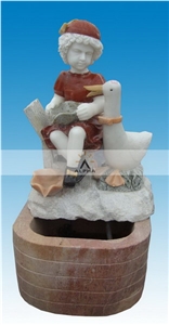 Colorful Marble Statue Fountain