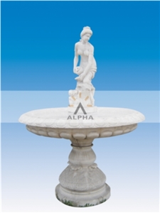 White Marble Garden Fountain