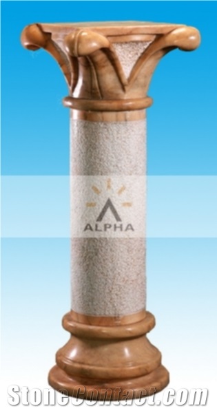 Marble Pedestal, Shanxi Yellow Marble Column