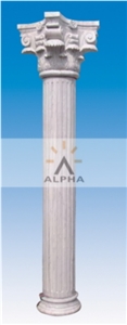 Hekou Jade White Marble Roman Column