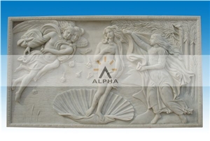 Marble Statue Relief, Dino Beige Marble Relief