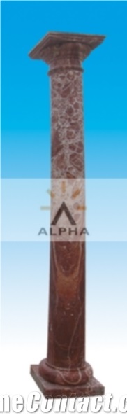 Red Marble Columns