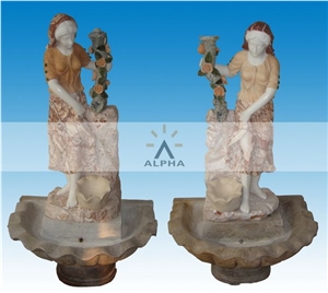 Roman Lady Statue Fountain