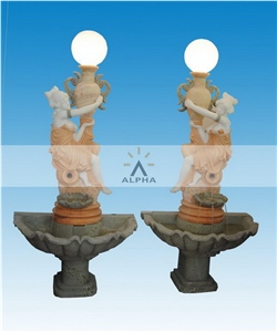 STATUE FOUNTAIN wITH LIGHT