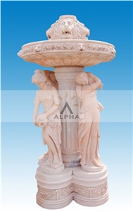 Sunset Red Marble Fountain