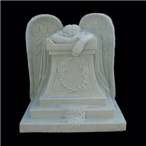 Sweeping Angel, Grey Marble Sculpture, Statue