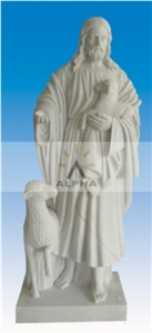 The Prayers Of The Godfather, White Marble Sculpture, Statue