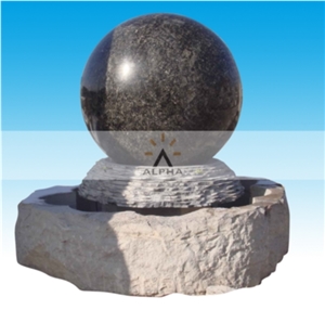 Water Feature Fountain, Green Granite Water Features