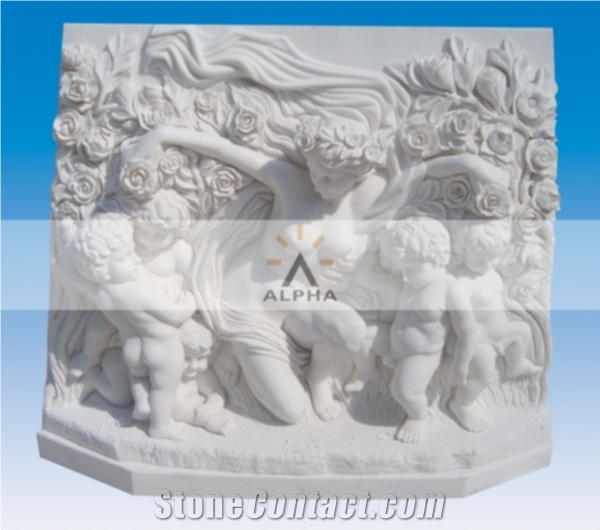 Sichuan White Marble Relief