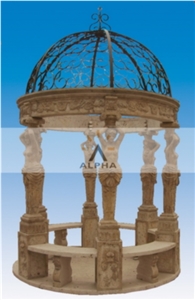 Yellow Travertine Gazebo