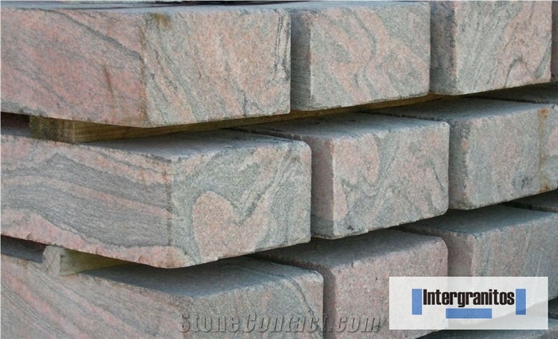 Juparana India Granite Kerbstone