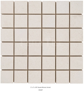 Limra Limestone Honed Mosaic, Limra White Limestone Mosaic