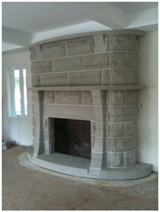 Amherst Gray Fireplace, Amherst Gray Grey Sandstone Fireplace Amherst Gray Fireplace, Amherst Gray Grey Sandstone Fireplace