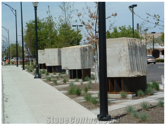 Amherst Gray Quarry Block Sculpture, Amherst Gray Grey Sandstone Sculpture