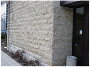 Amherst Gray Sandstone Rockfaced Buff Ashlar, Amherst Gray Grey Sandstone Building, Walling