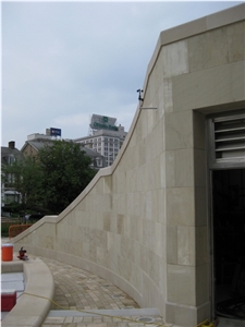 Berea Sandstone Sawn Veneer Panels and Coping, Beige Alabaster Coping