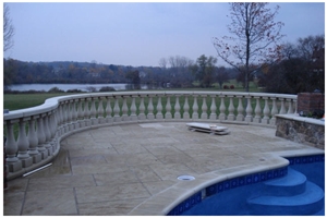 Birmingham Buff Balustrades, Patio and Pool Coping, Birmingham Buff Beige Sandstone Balustrades