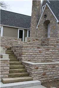 Birmingham Buff Snapped Steps, Birmingham Buff Beige Sandstone Steps