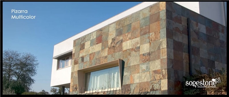Pizarra Multicolor Facade, Roja Multicolor Slate Facade