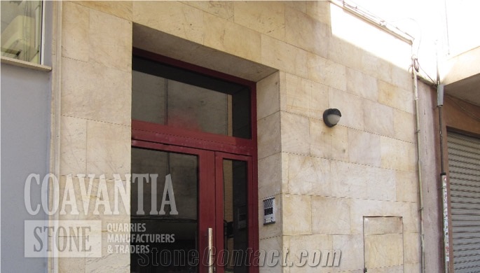 Amarillo Triana Facade, Amarillo Triana Yellow Marble Facade