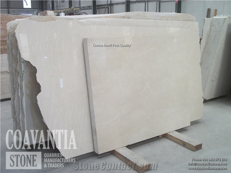 Crema Marfil Marble Block, Spain Beige Marble