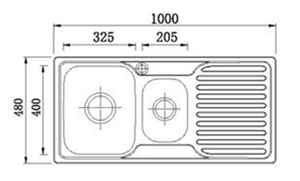 Top-mount Sink with Single Board Series