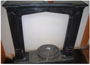 Silver Black Marble Fireplace Silver Black Marble Fireplace