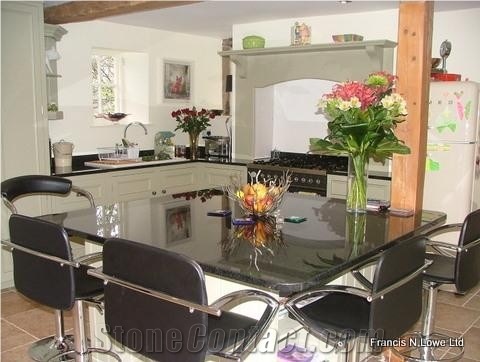 Angola Black Worktops and Sink, Nero Angola Black Granite Kitchen Countertops