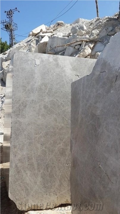 Eva Grey Marble Block, Silver Grey Marble Block