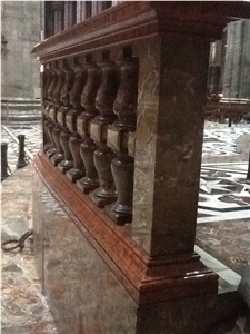 Rosso Verona Red Marble Balustrades
