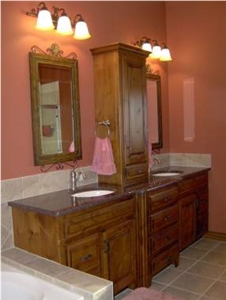 Marrom Perola Granite Vanity Top, Marrom Perola Blue Granite Vanity Top