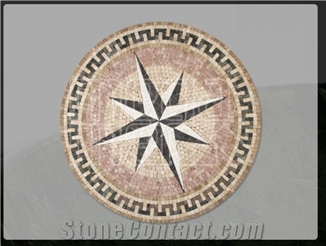Travertine Mosaic Medallion