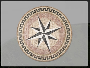 Travertine Mosaic Medallion Travertine Mosaic Medallion