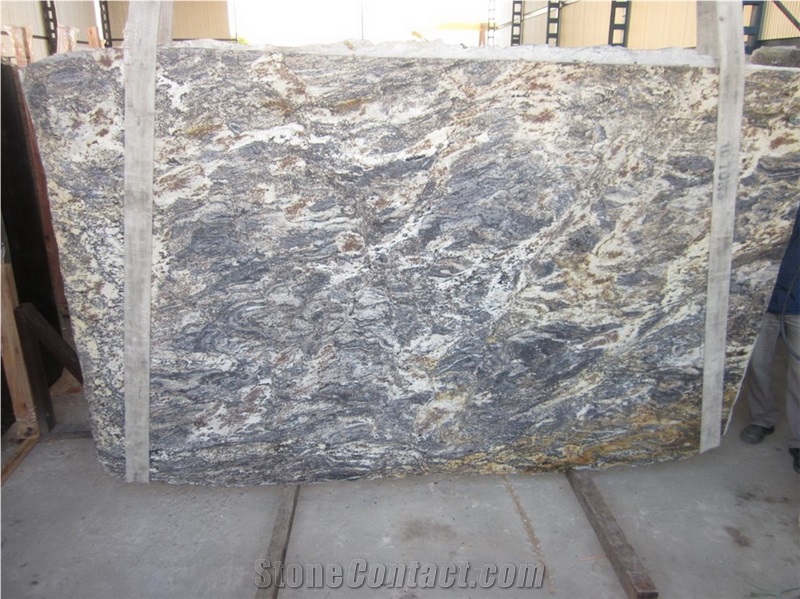 Hurricane Blue Granite Slabs, Brazil Blue Granite
