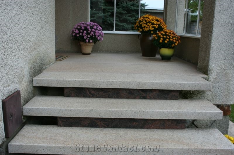 Grey Granite Deck Steps, Kozarovice Grey Granite Steps