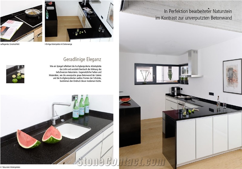 Absolute Black Granite Countertop, Absolute India Black Granite Countertop