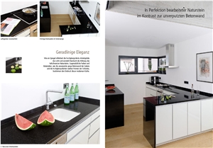 Absolute Black Granite Countertop, Absolute India Black Granite Countertop