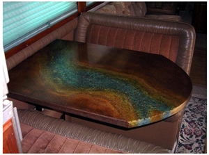 Multicolor Concrete Countertop