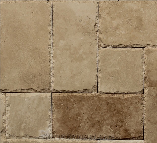 Persian Noce Travertine Tiles, Pattern