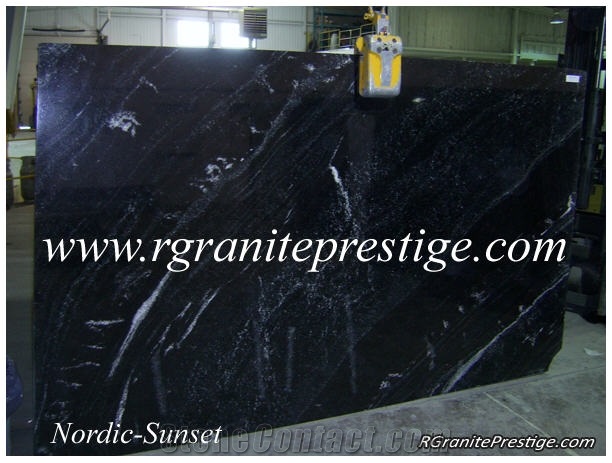 Nordic Sunset Brazil Black Quartzite Slabs & Tiles