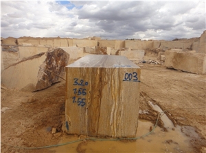 Iran Walnut Travertine Blocks, Iran Brown Travertine