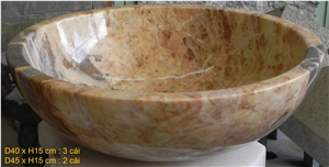 Bim Son Yellow Marble Vessel Sink, Bim Son Yellow Travertine Building, Walling